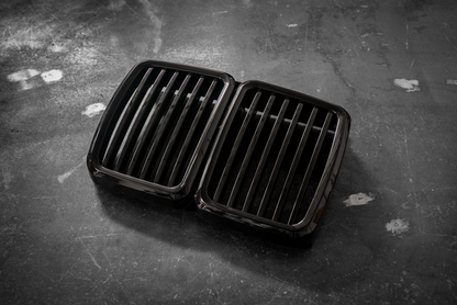 E30 Gloss Black Kidney Grill - Aftermarket Replacement (51131945877)-Exterior Body Parts-grip-drift-Garagistic-bmw