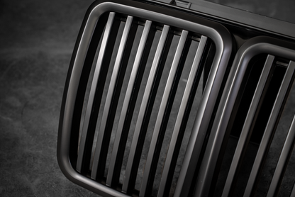 E30 Matte Black Kidney Grill - Aftermarket Replacement (51131945877)