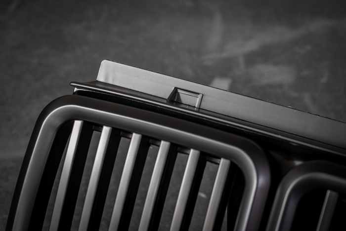 E30 Matte Black Kidney Grill - Aftermarket Replacement (51131945877)