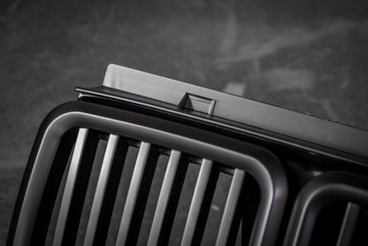 E30 Matte Black Kidney Grill - Aftermarket Replacement (51131945877)