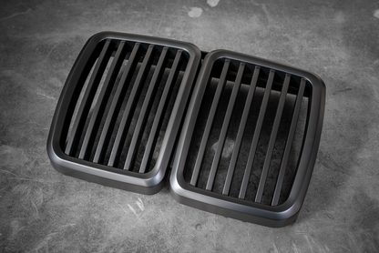 E30 Matte Black Kidney Grill - Aftermarket Replacement (51131945877)