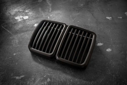 E30 Matte Black Kidney Grill - Aftermarket Replacement (51131945877)