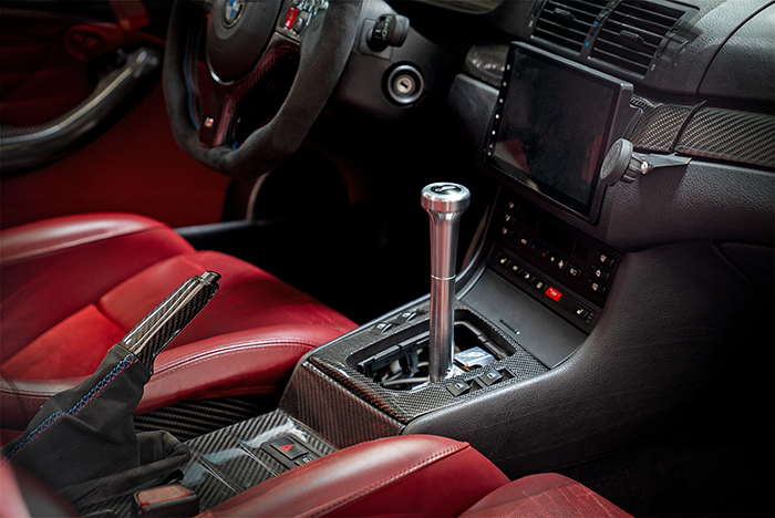 E46 "PRO" Self Centering Chassis Short Shifter-Shifters-grip-drift-Bare-Short-Aluminum Vintage W/Emblem-Garagistic-bmw