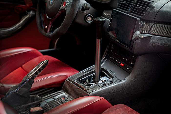 E46 "PRO" Self Centering Chassis Short Shifter-Shifters-grip-drift-Bare-Tall-Delrin Vintage-Garagistic-bmw