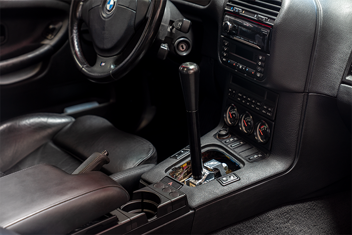 E36 "PRO" Self Centering Chassis Short Shifter-Shifters-grip-drift-Black Anodized-Medium-Delrin Bat-Garagistic-bmw