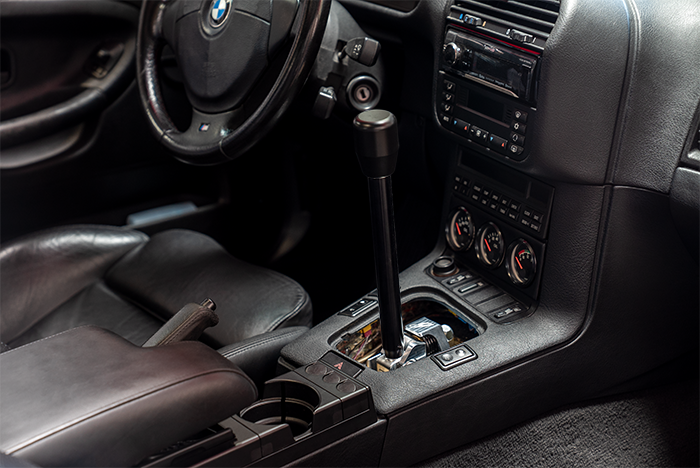 E36 "PRO" Self Centering Chassis Short Shifter-Shifters-grip-drift-Black Anodized-Tall-Delrin Standard-Garagistic-bmw