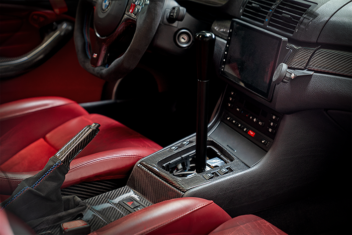 E46 "PRO" Self Centering Chassis Short Shifter-Shifters-grip-drift-Black Anodized-Tall-Aluminum Bat-Garagistic-bmw