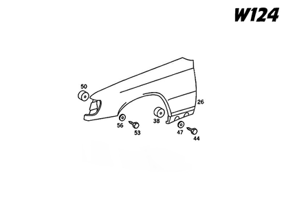 Mercedes W201 & W124 Fender Spacers