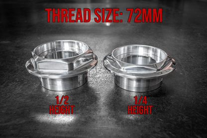 BBS RS Replacement Large Thread (72mm) Hex Nuts - Billet Aluminum