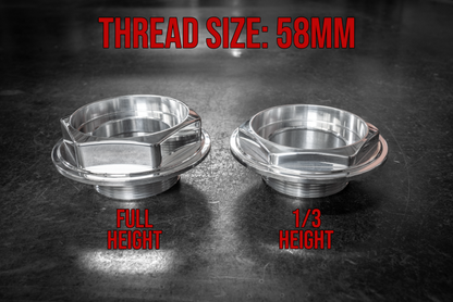BBS RS Replacement Large Thread (72mm) Hex Nuts - Billet Aluminum