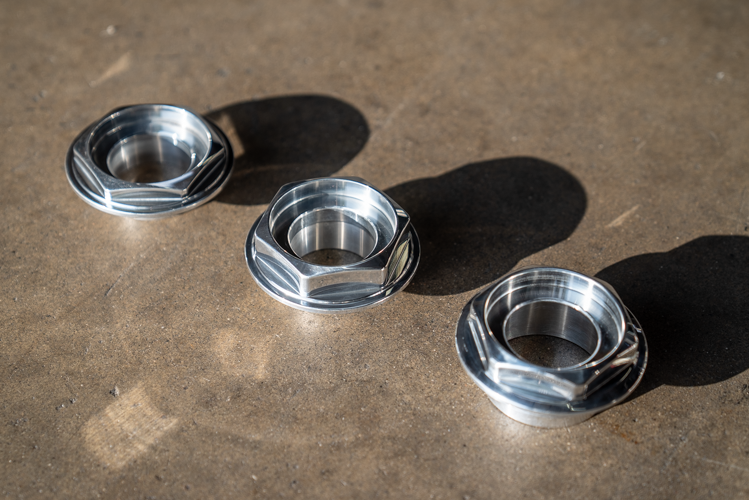 BBS RS Replacement Large Thread (72mm) Hex Nuts - Billet Aluminum-Wheel Accessories-grip-drift-72mm-1/2 Height-Garagistic-bmw