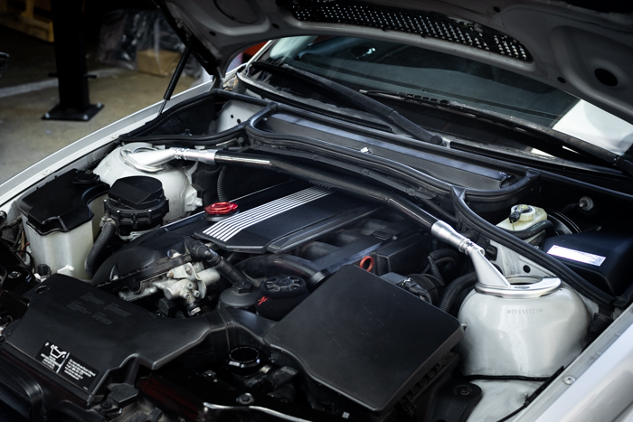 BMW E46 3 Series LTW Front Strut Bar - 323, 325, 328, 330, ZHP-Strut Bars-grip-drift-Bare-Front Brace Only-No Thanks-Garagistic-bmw