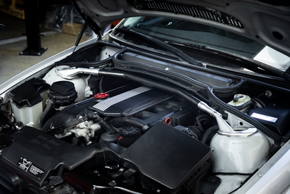 BMW E46 3 Series LTW Front Strut Bar - 323, 325, 328, 330, ZHP-Strut Bars-grip-drift-Bare-Front Brace Only-No Thanks-Garagistic-bmw