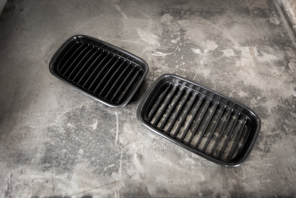 Garagistic - E36 (92-95) Matte Black Kidney Grille Set - 51138122237, 51138122238