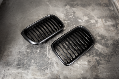 Garagistic - E36 (96-99) Matte Black Kidney Grille Set - 51138195151, 51138195152