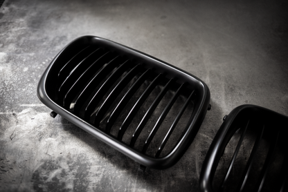 Garagistic - E36 (96-99) Matte Black Kidney Grille Set - 51138195151, 51138195152