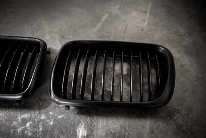 Garagistic - E36 (96-99) Matte Black Kidney Grille Set - 51138195151, 51138195152
