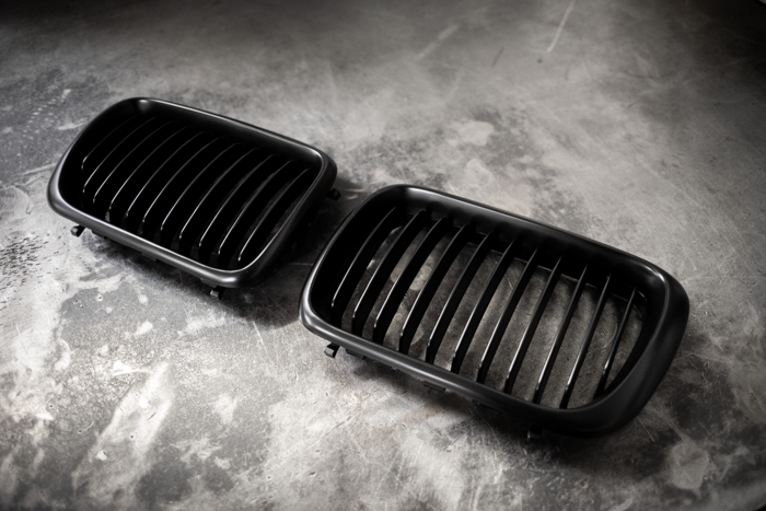 Garagistic - E36 (96-99) Matte Black Kidney Grille Set - 51138195151, 51138195152