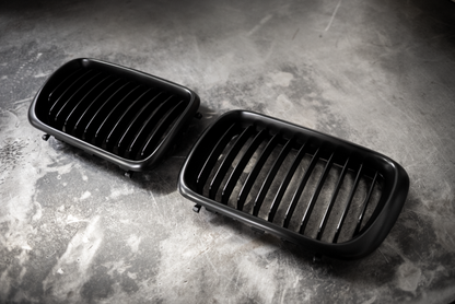 Garagistic - E36 (96-99) Matte Black Kidney Grille Set - 51138195151, 51138195152