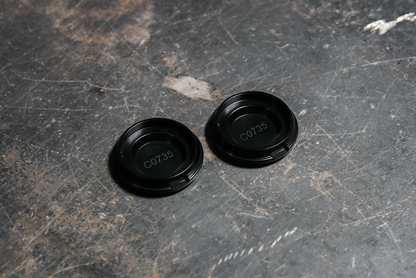 E30 Billet Aluminum Front Wheel Bearing Dust Caps (4-Lug) - 31211130125 / 31211125833