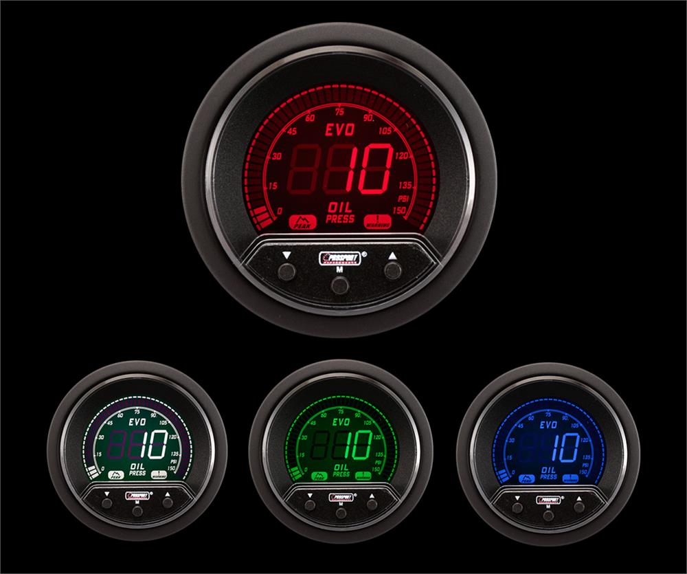 Prosport Gauges - 2-1/16" Premium Evo Electrical Oil Pressure Gauge