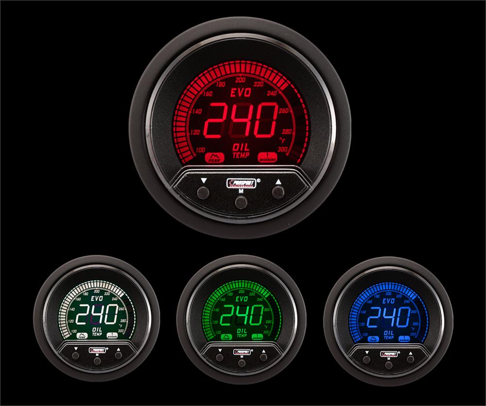 Prosport Gauges - 2-1/16" Premium Evo Electrical Oil Temperature Gauge