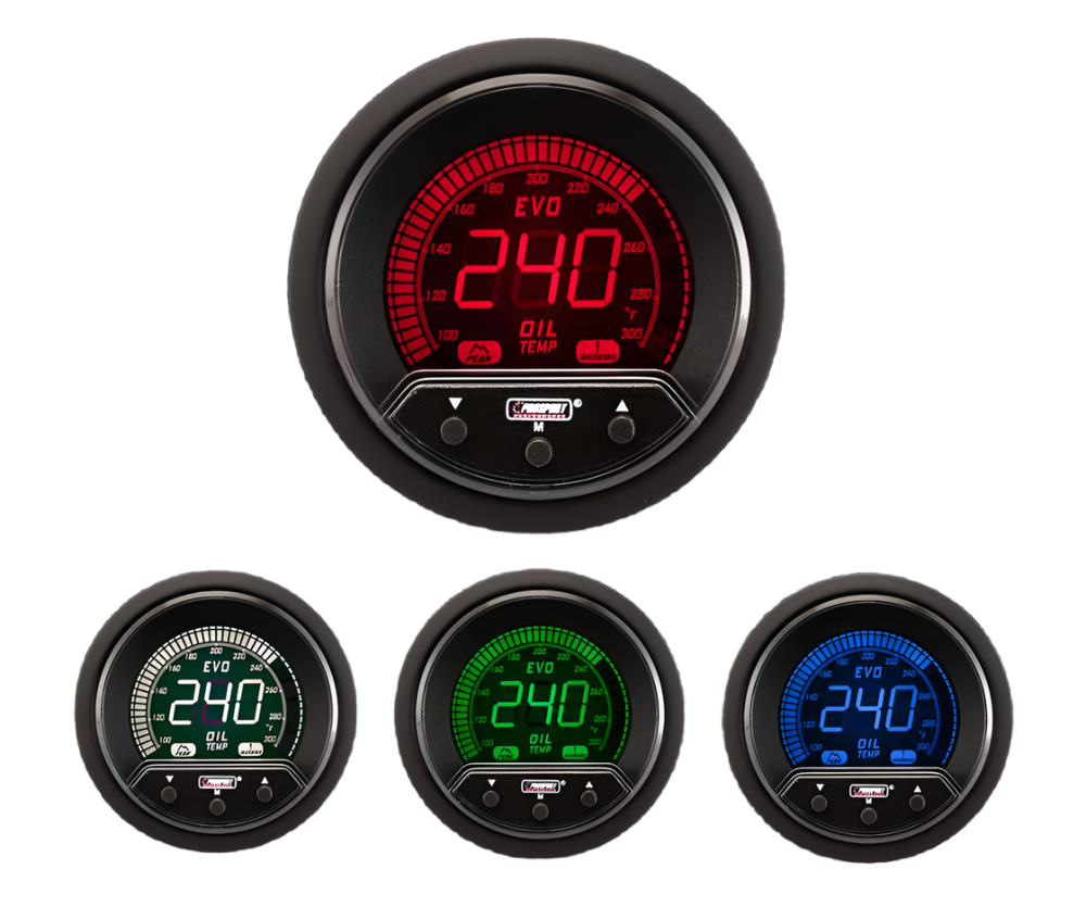 Prosport Gauges - 2-1/16" Premium Evo Electrical Oil Temperature Gauge