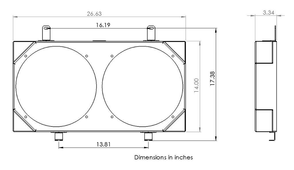 PHR - PHR Dual Brushless SPAL Fan Kit for S14