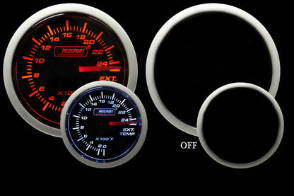 Prosport Gauges - 2-3/8" Amber / White -  Exhaust Gas Temperature Gauge