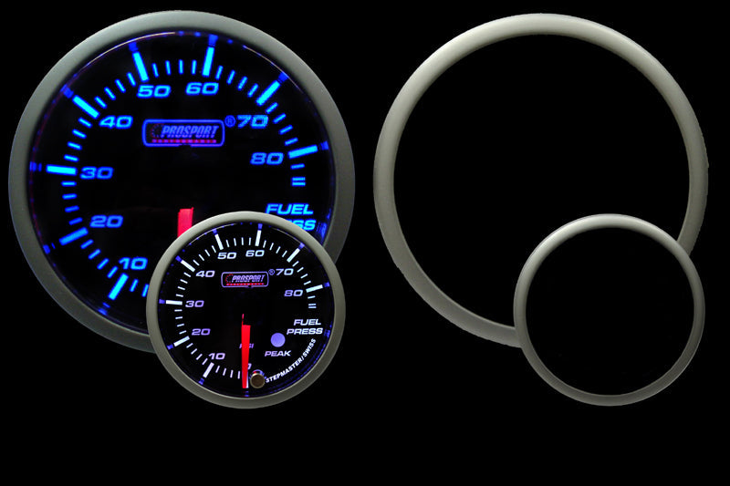Prosport Gauges - 2-1/16" Premium Blue/White Fuel Pressure Gauge