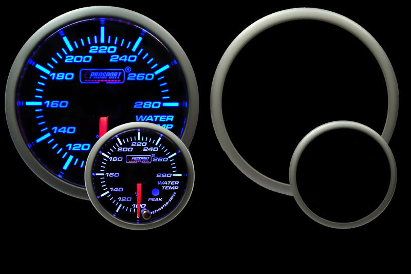 Prosport Gauges - 2-1/16" Premium Blue/White Water Temperature