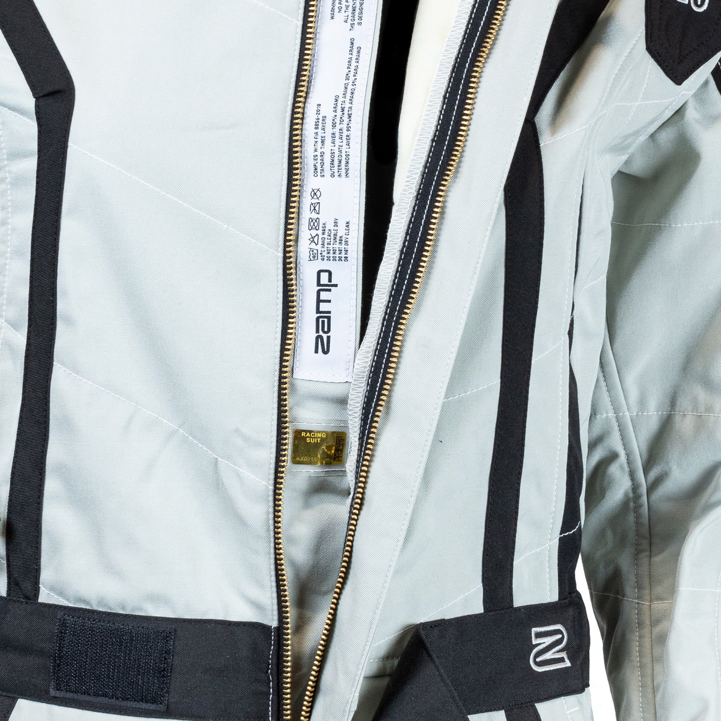 Zamp ZR-52F FIA8856-2018/SFI 3.2A/5 Gray Lightweight Three Layer Race Suit Medium