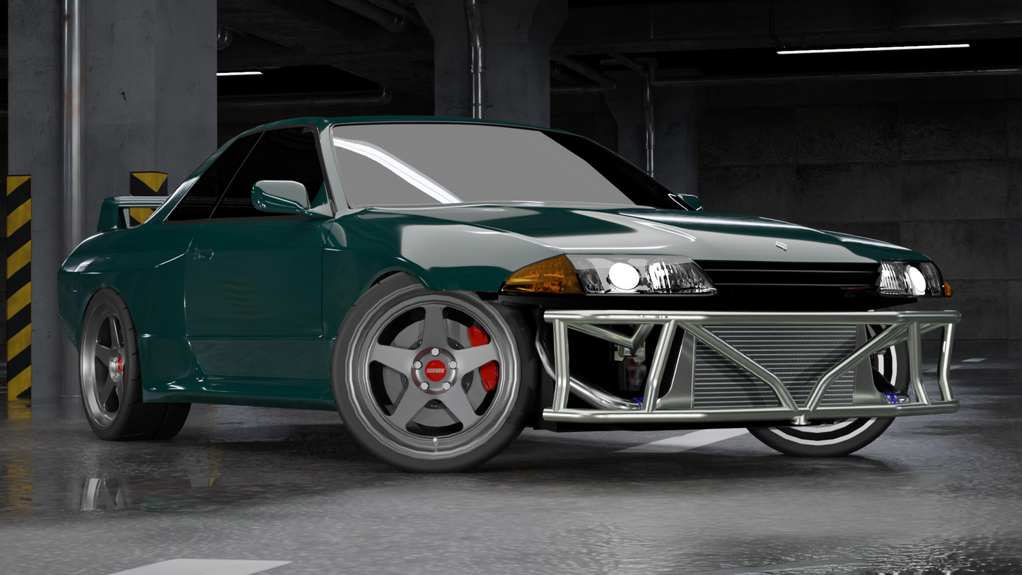 True Focus Fabrication - Nissan S13/S14/S15/R32 - Front Dual Row Bash Bar - Type 1