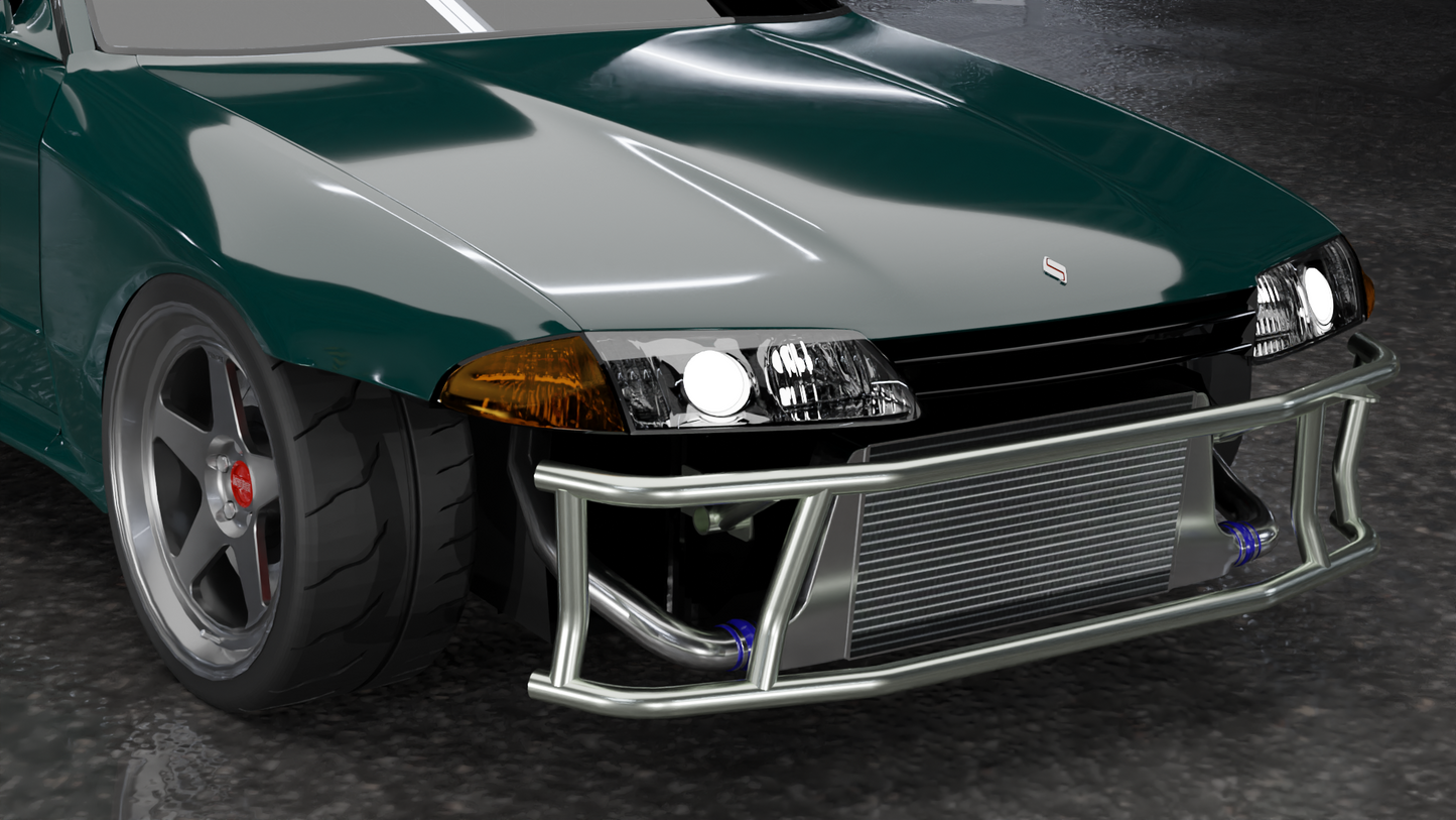 True Focus Fabrication - Nissan S13/S14/S15/R32 - Front Dual Row Bash Bar - Type 1