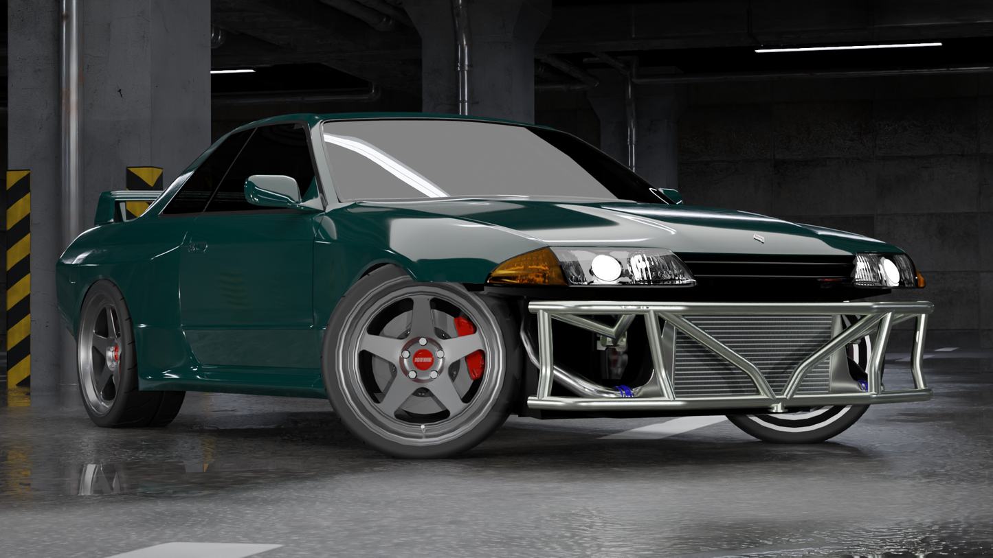 True Focus Fabrication - Nissan S13/S14/S15/R32 - Front Dual Row Bash Bar - Type 2