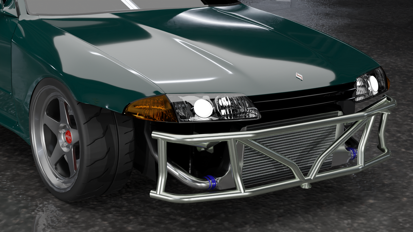 True Focus Fabrication - Nissan S13/S14/S15/R32 - Front Dual Row Bash Bar - Type 2