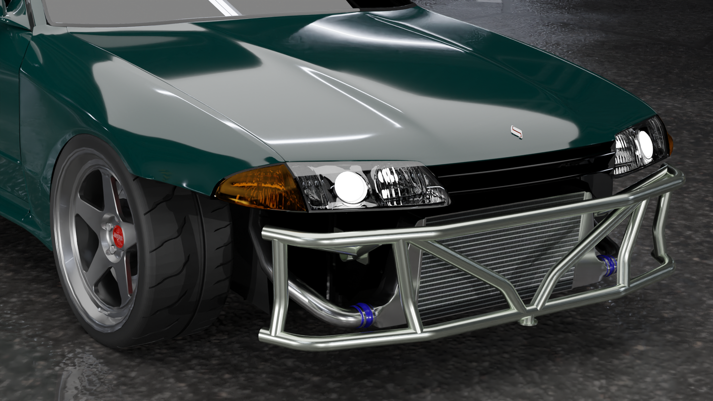 True Focus Fabrication - Nissan S13/S14/S15/R32 - Front Dual Row Bash Bar - Type 2