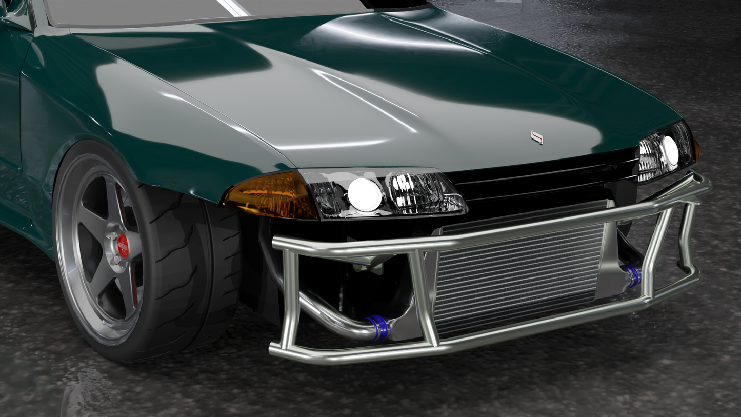 True Focus Fabrication - Nissan S13/S14/S15/R32 - Front Dual Row Bash Bar - Type 2