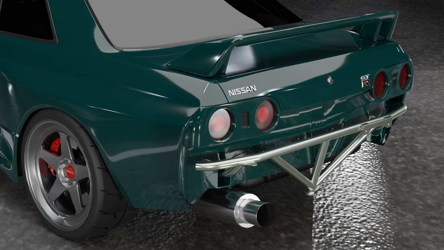 True Focus Fabrication - Nissan R32 Skyline Sedan - Rear Standard Bash Bar
