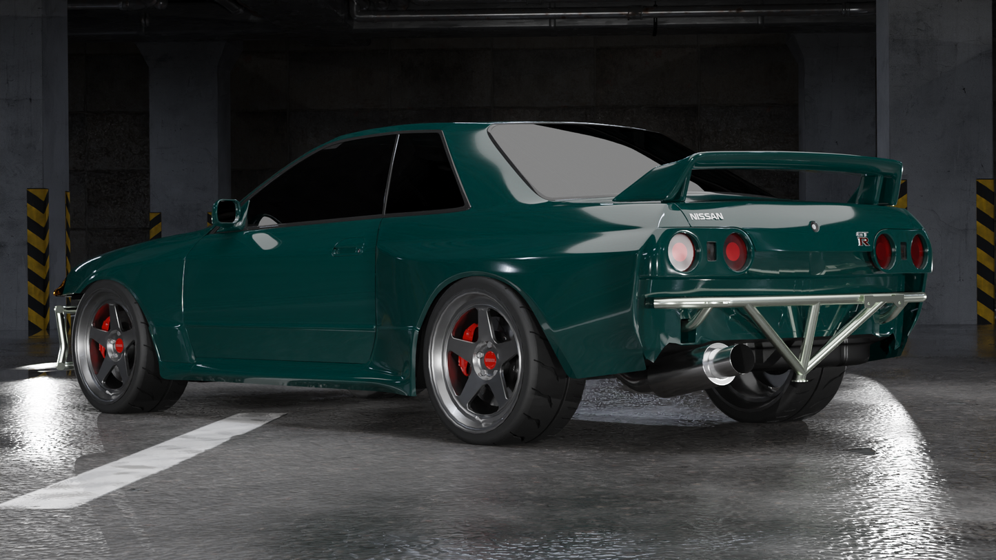 True Focus Fabrication - Nissan R32 Skyline Sedan - Rear Standard Bash Bar