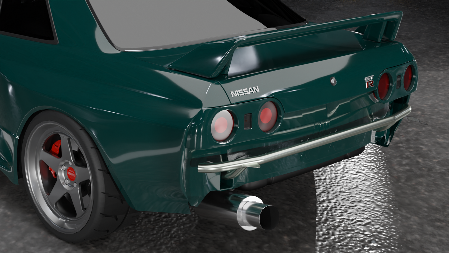 True Focus Fabrication - Nissan R32 Skyline Coupe - Rear Standard Bash Bar