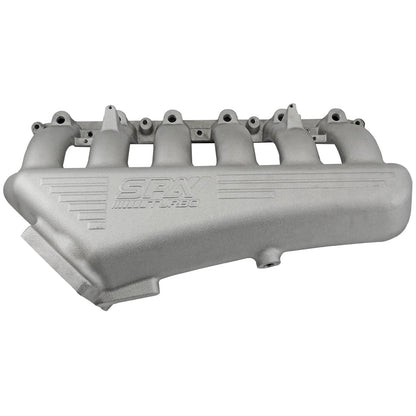 TWIN SCROLL TOP MOUNT CAST TURBO MANIFOLD V-BAND WASTEGATE + CAST ALUMINUM INTAKE MANIFOLD OEM THROTTLE for BMW E36 325 328 M3 (M50/M52/M54)