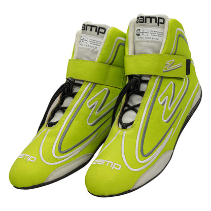 Zamp ZR-50 SFI 3.3/5  Race Shoe Neon GRN Size 12
