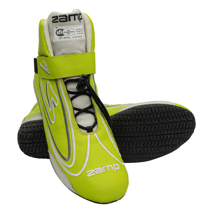 Zamp ZR-50 SFI 3.3/5  Race Shoe Neon GRN Size 12