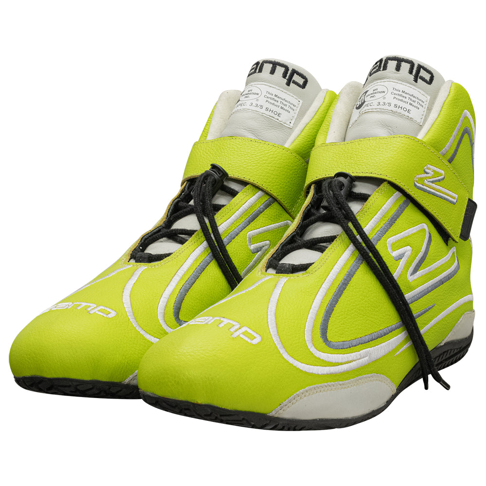 Zamp ZR-50 SFI 3.3/5  Race Shoe Neon GRN Size 12