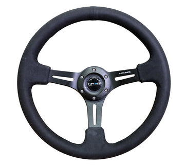 NRG - 350MM 3" DEEP DISH WITH SLITS ALCANTARA