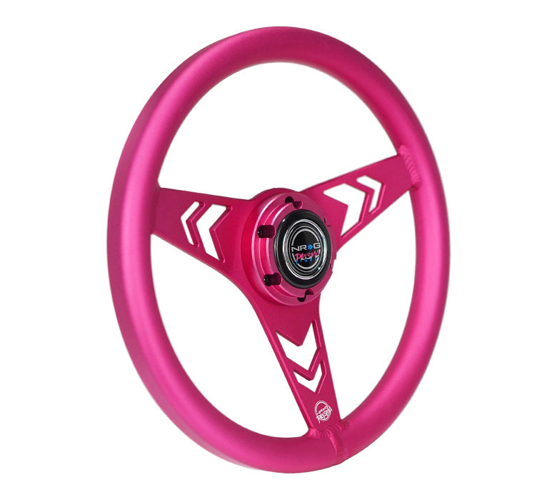 NRG  - ARROW CUTOUT ALUMINUM STEERING WHEEL