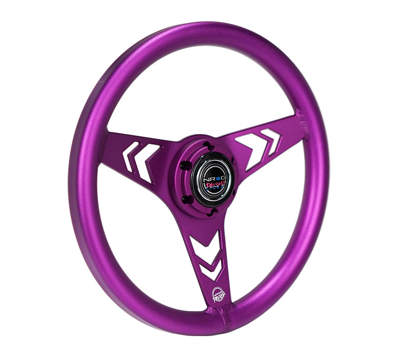 NRG  - ARROW CUTOUT ALUMINUM STEERING WHEEL
