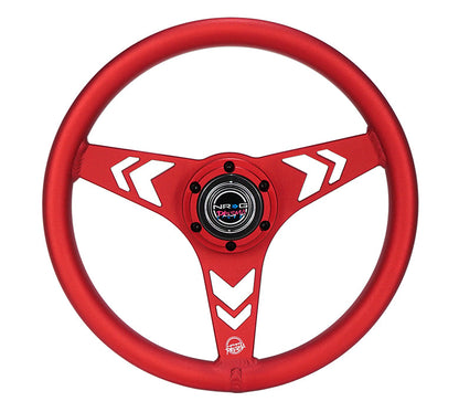 NRG  - ARROW CUTOUT ALUMINUM STEERING WHEEL