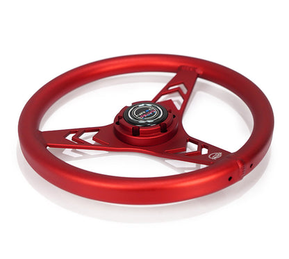 NRG  - ARROW CUTOUT ALUMINUM STEERING WHEEL